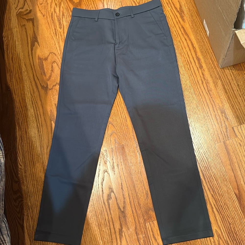 NWT Men’s Plaid  & Plain slim fit grey dress pants